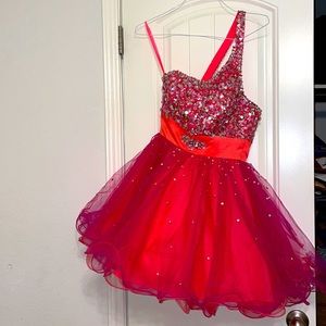 One shoulder cocktail